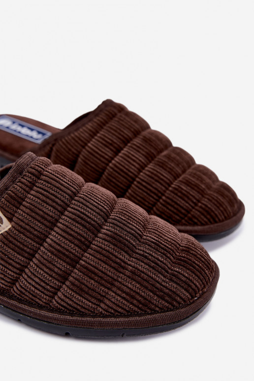 Bruine heren slippers Inblu 91000034