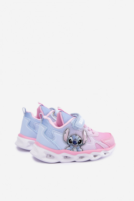 Kindersneakers Stitch met glinsterende zool 8703815 in roze-blauw