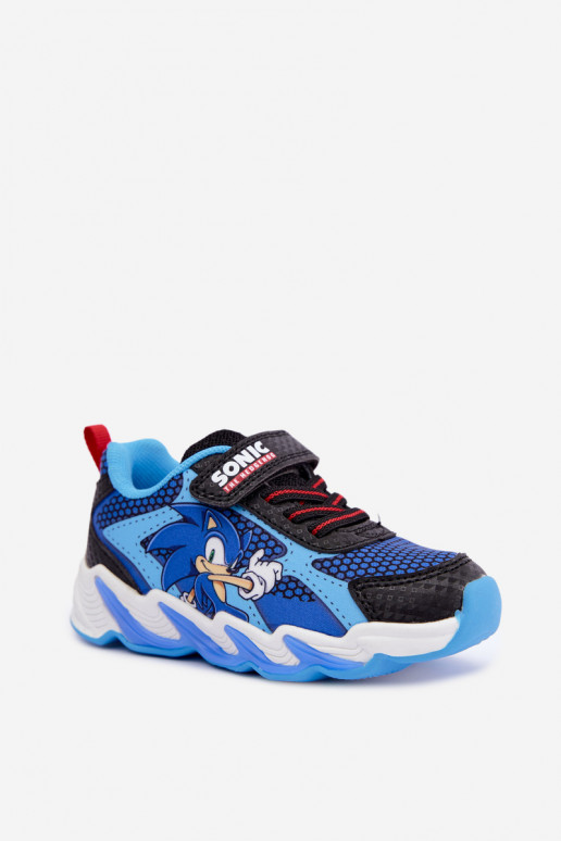 Jongens sneakers Sonic met glinsterende zool 8702946 in donkerblauw