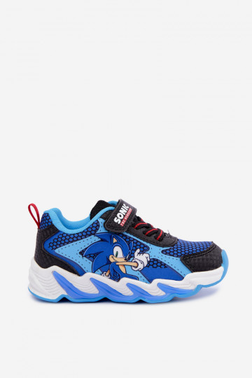 Jongens sneakers Sonic met glinsterende zool 8702946 in donkerblauw 2