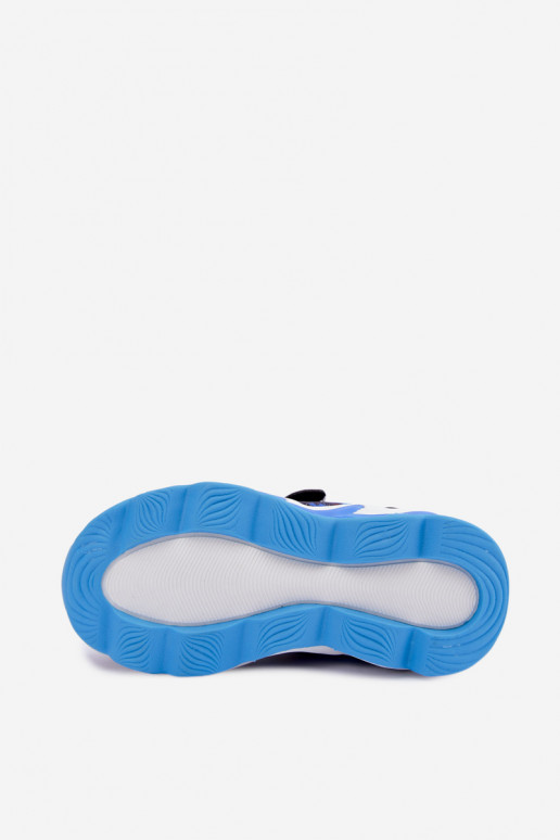 Jongens sneakers Sonic met glinsterende zool 8702946 in donkerblauw