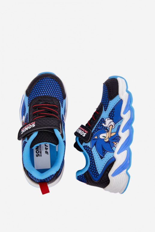 Jongens sneakers Sonic met glinsterende zool 8702946 in donkerblauw