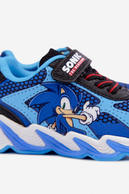 Jongens sneakers Sonic met glinsterende zool 8702946 in donkerblauw