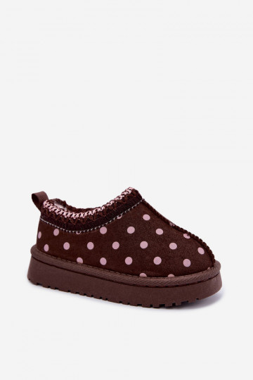 Kindersneeuwlaarzen met chocolade- en erbsenmuster Ysmerine