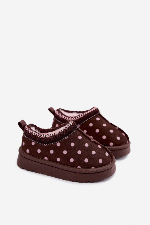 Kindersneeuwlaarzen met chocolade- en erbsenmuster Ysmerine