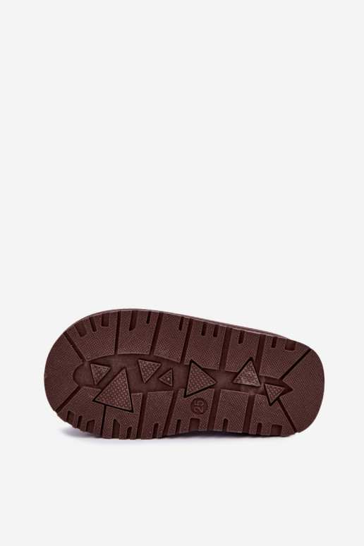 Kindersneeuwlaarzen met chocolade- en erbsenmuster Ysmerine