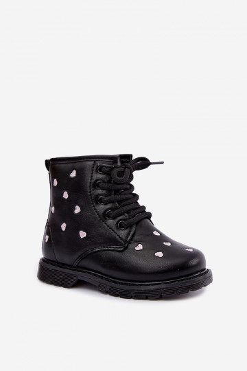 Warme kinderlaarzen met hartjes Selmora