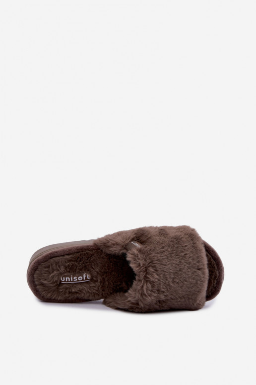 dames slippers met bont in grijs Loraline
