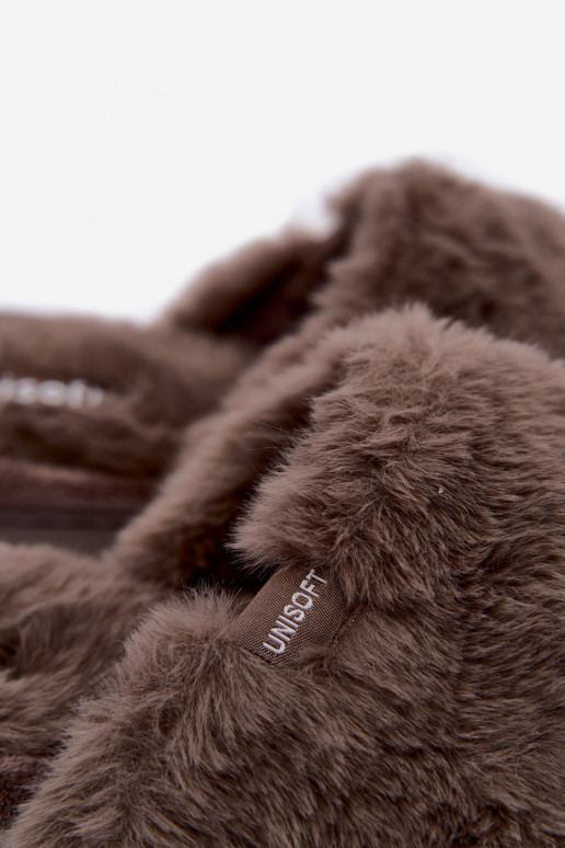 dames slippers met bont in grijs Loraline
