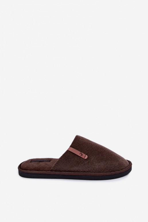 heren huisslippers in bruin Dervan