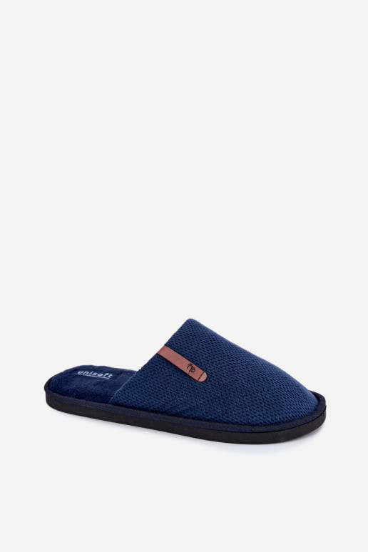 heren huisslippers in donkerblauw Dervan