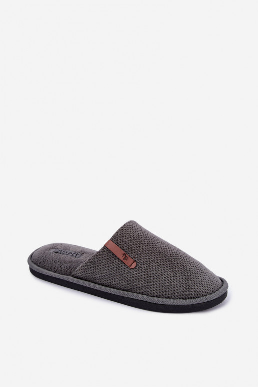 heren huisslippers in grijs Dervan