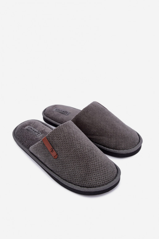 heren huisslippers in grijs Dervan