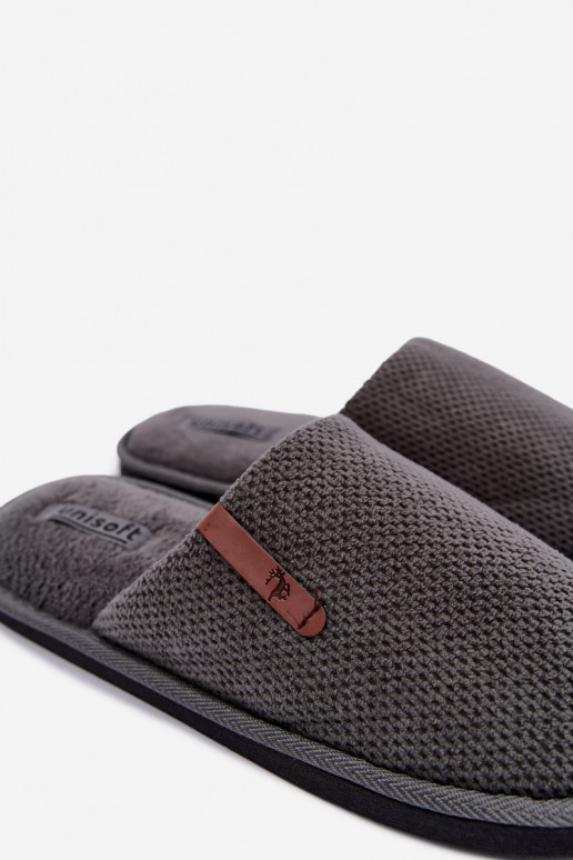 heren huisslippers in grijs Dervan