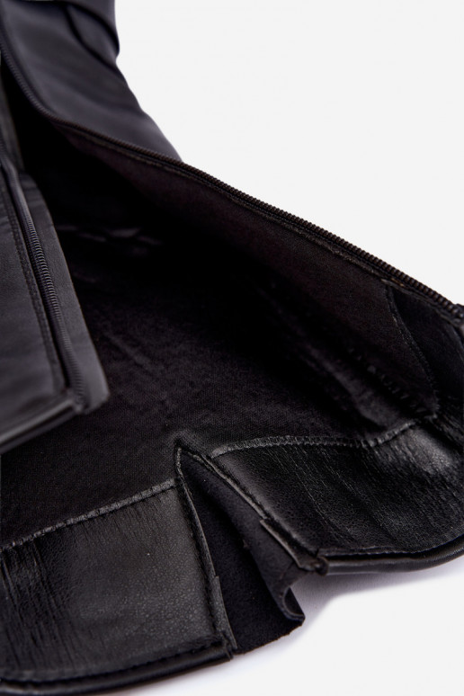 Kniehoge cowboylaarzen met hak en gespen in zwart faux leather Fivelle