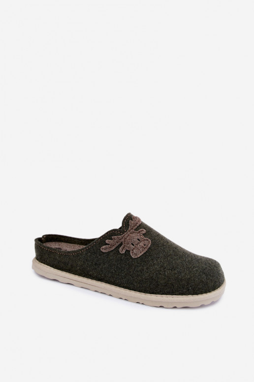 Dameslippers met herten Inblu CS000049 kaki