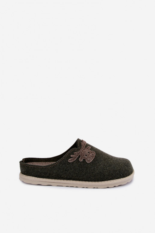 Dameslippers met herten Inblu CS000049 kaki