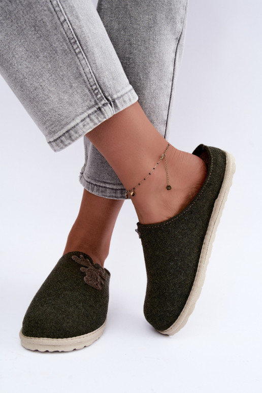 Dameslippers met herten Inblu CS000049 kaki