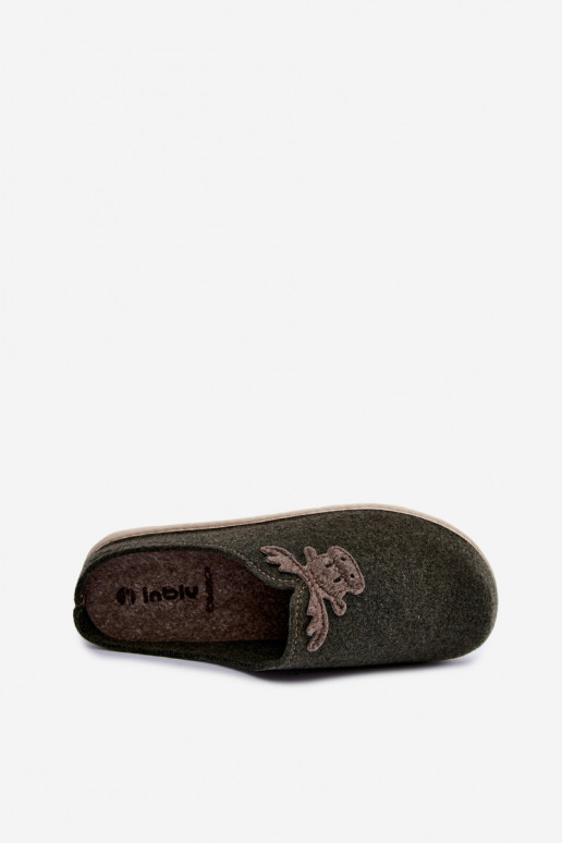 Dameslippers met herten Inblu CS000049 kaki