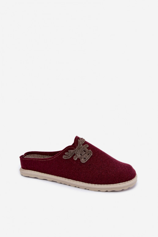 Dameslippers met herten Inblu CS000049 bordeaux
