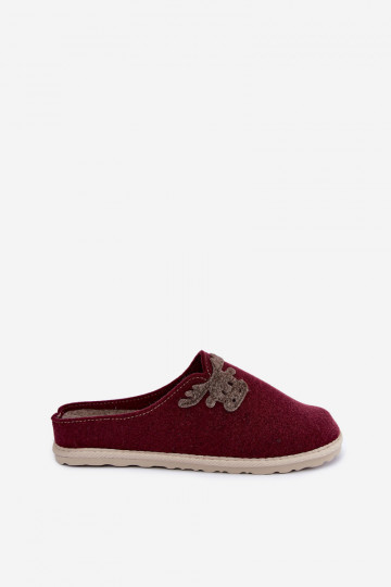 Dameslippers met herten Inblu CS000049 bordeaux 2