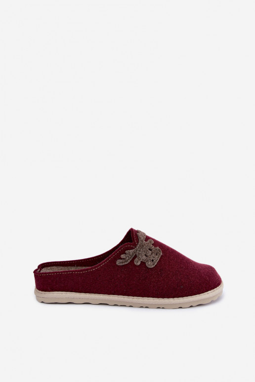 Dameslippers met herten Inblu CS000049 bordeaux