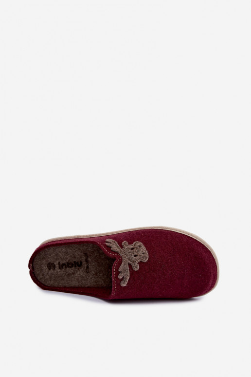Dameslippers met herten Inblu CS000049 bordeaux