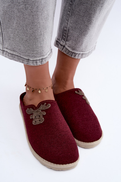 Dameslippers met herten Inblu CS000049 bordeaux