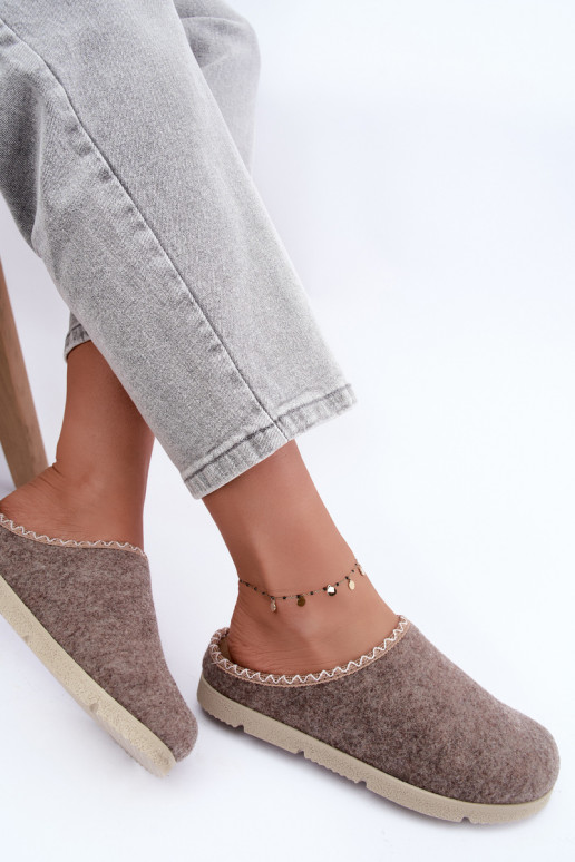 Dameshuisslippers Inblu BS000009 zandkleurig