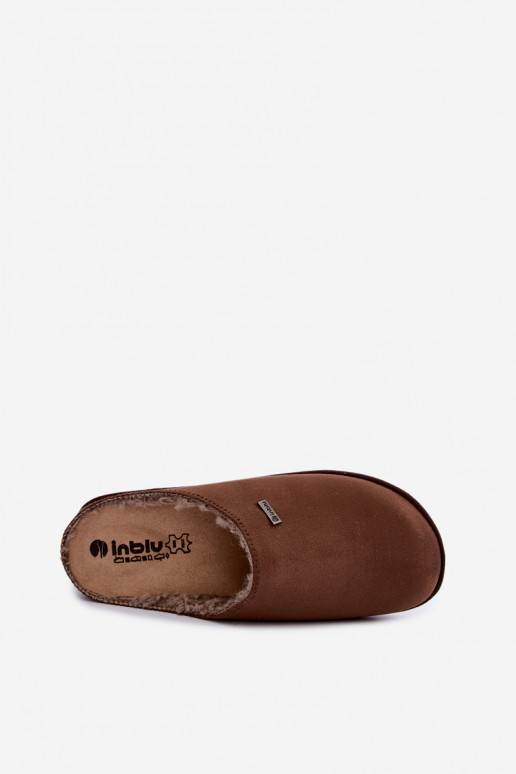 Dameshuisslippers Inblu CS000034 donkerbruin