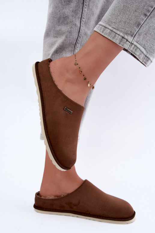Dameshuisslippers Inblu CS000034 donkerbruin