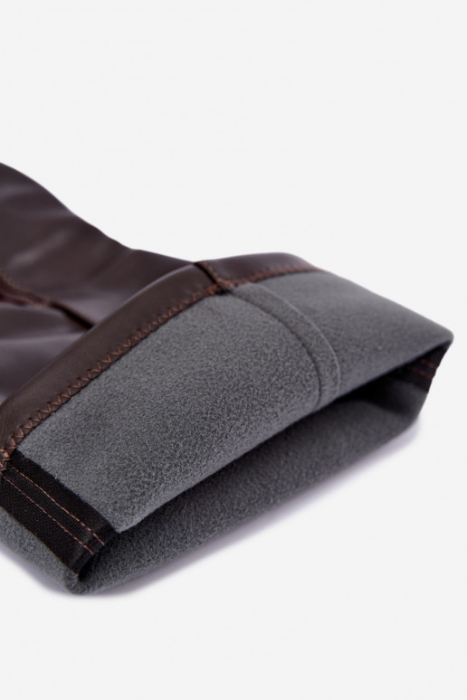 Dames kniehoge laarzen met platform en hakken van faux leather in chocolade kleur Nesalie