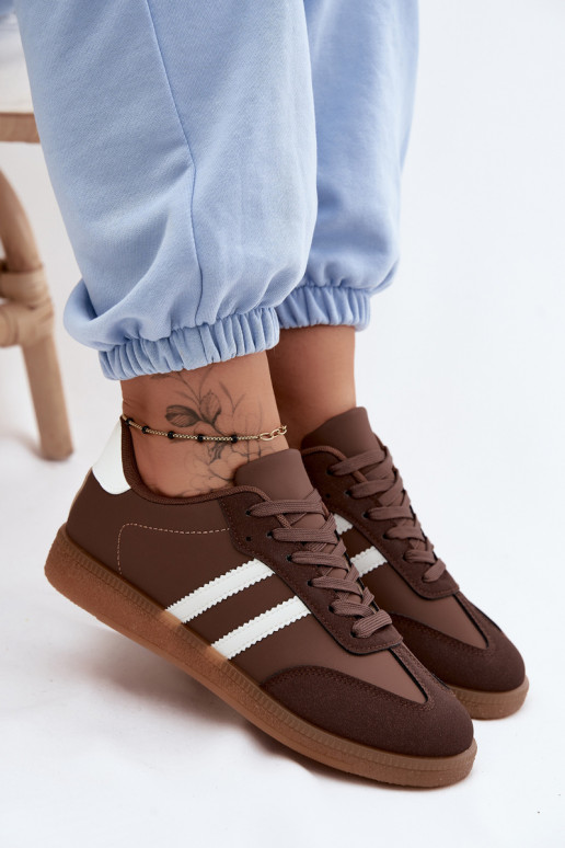 Dames sneakers in chocoladekleur Seabell