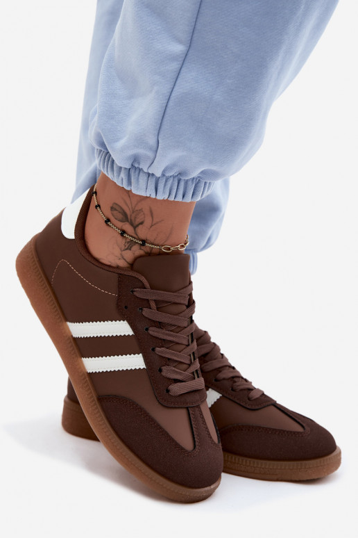Dames sneakers in chocoladekleur Seabell