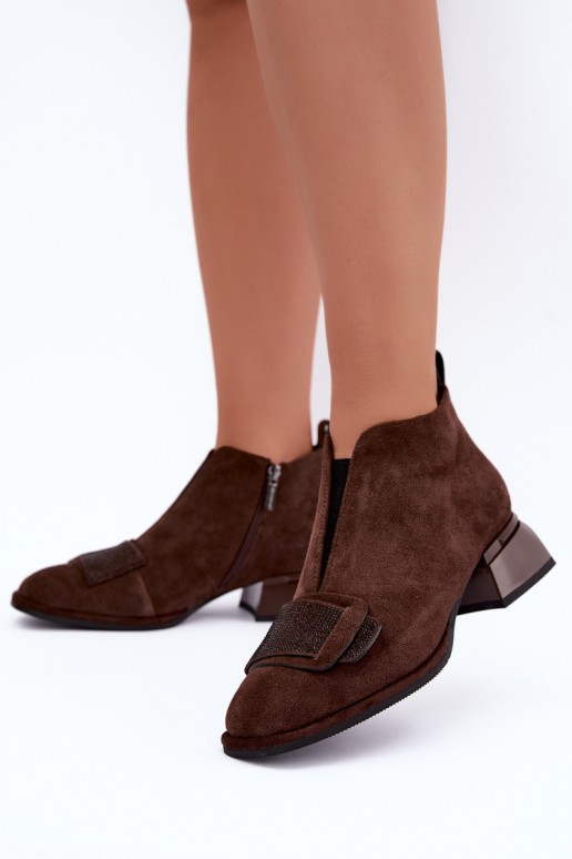geïsoleerde laarzen van faux suede Klocke Artiker 59C0106 in bruin