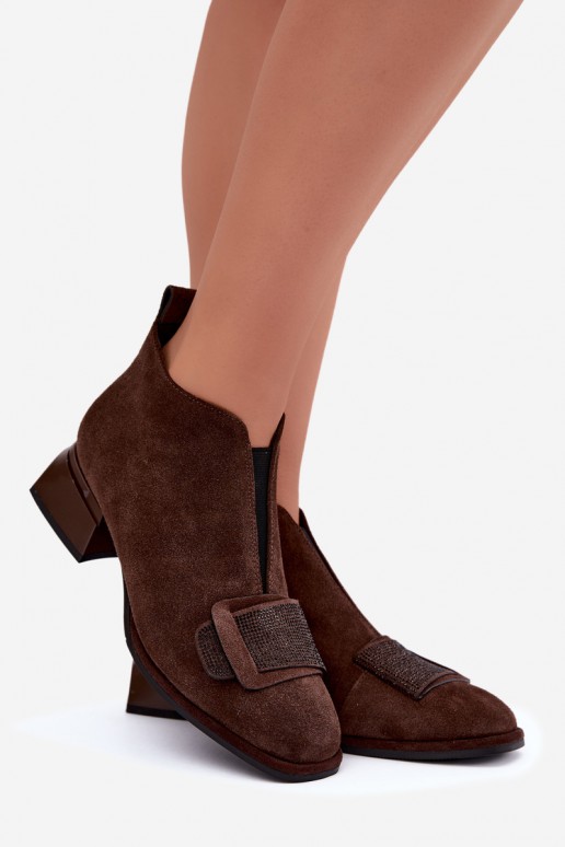 geïsoleerde laarzen van faux suede Klocke Artiker 59C0106 in bruin