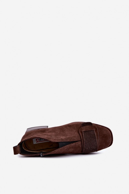 geïsoleerde laarzen van faux suede Klocke Artiker 59C0106 in bruin