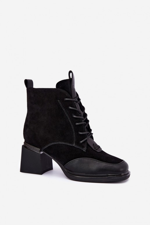 veterschoenen met isolatie van faux suede Artiker 59C0116 in zwart