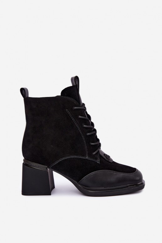 veterschoenen met isolatie van faux suede Artiker 59C0116 in zwart