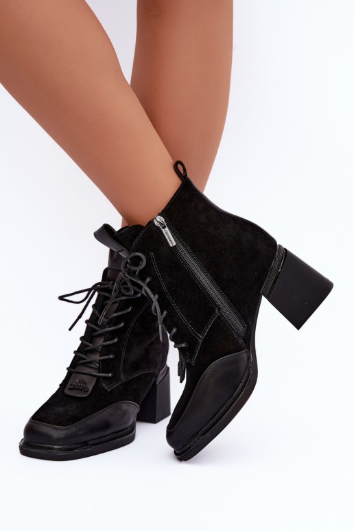 veterschoenen met isolatie van faux suede Artiker 59C0116 in zwart