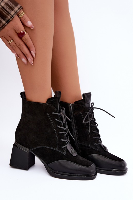 veterschoenen met isolatie van faux suede Artiker 59C0116 in zwart