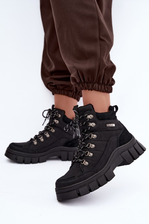 geïsoleerde damesschoenen Lee Cooper LCJ-26-31-4580 in zwart