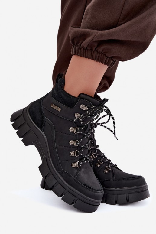 geïsoleerde damesschoenen Lee Cooper LCJ-26-31-4580 in zwart
