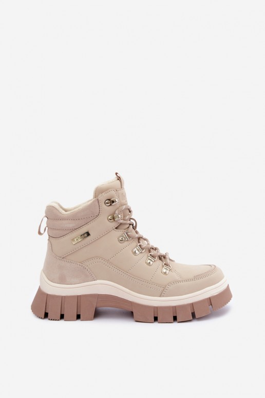 geïsoleerde damesschoenen Lee Cooper LCJ-26-31-4581 in zandkleur