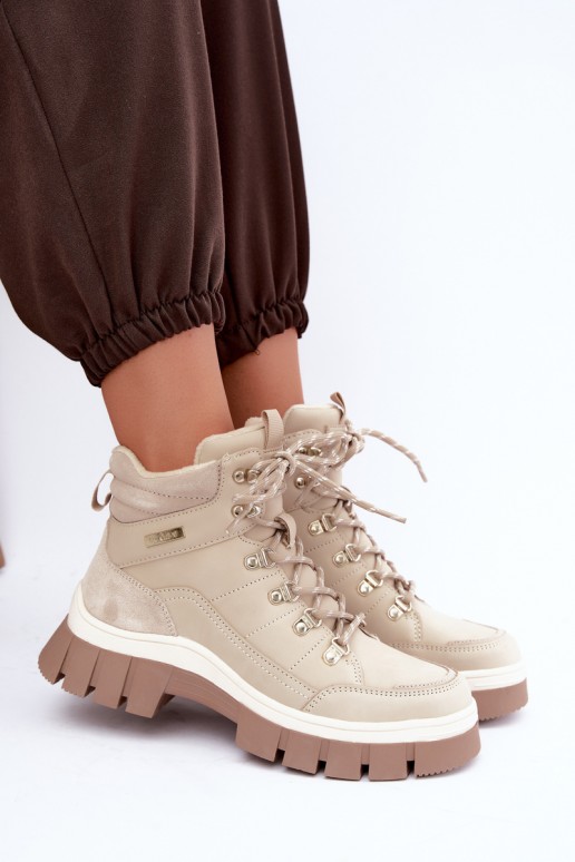 geïsoleerde damesschoenen Lee Cooper LCJ-26-31-4581 in zandkleur