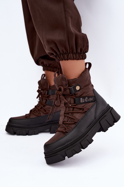 dames sneeuwlaarzen Lee Cooper LCJ-26-01-4631 in bruin