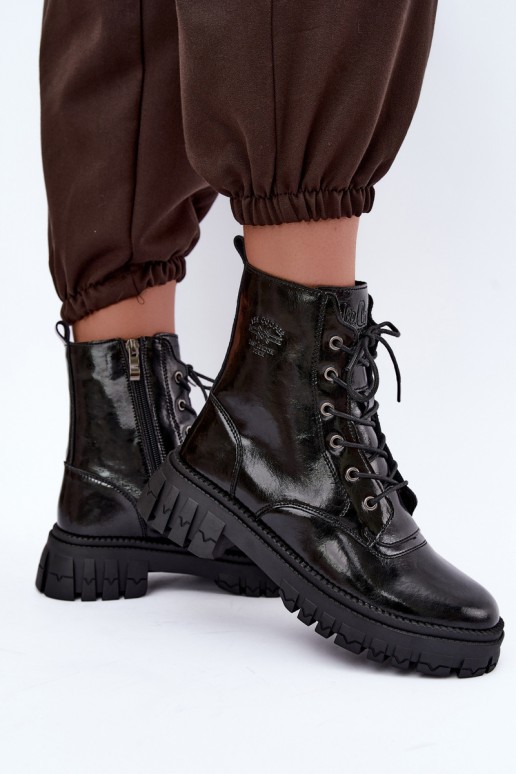 geïsoleerde werk enkellaarsjes Lee Cooper LCJ-26-16-4696 in zwart