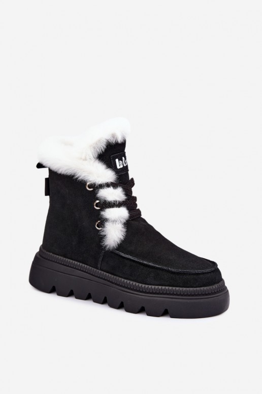 dames sneeuwlaarzen van faux suede Lee Cooper LCJ-25-01-3737 in zwart