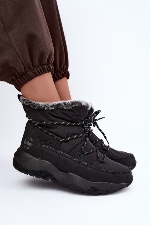 instap sneeuwlaarzen met stijlvolle details Lee Cooper LCJ-24-03-3063 in zwarte kleur