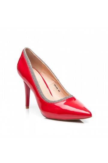 Rode schoenen GLOSSY 58248R / S1-35P 2